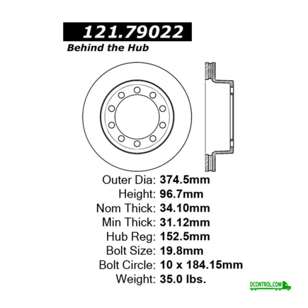 Centric Centric 121.79022 - Standard Brake Rotor